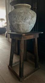 Shabby plantentafel piëdestal sober robuust imperfect sleets, Ophalen