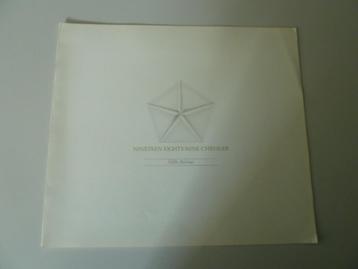 1989 Chrysler Fifth Avenue Grote Brochure USA beschikbaar voor biedingen