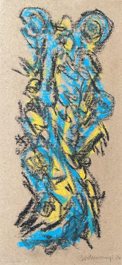 Theo Wolvecamp (1925-1992) - Compositie zonder titel, Antiek en Kunst, Kunst | Schilderijen | Klassiek, Ophalen of Verzenden