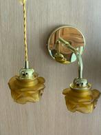 Vintage Glazen Hanglamp, Ophalen, Gebruikt, Glas, Minder dan 50 cm
