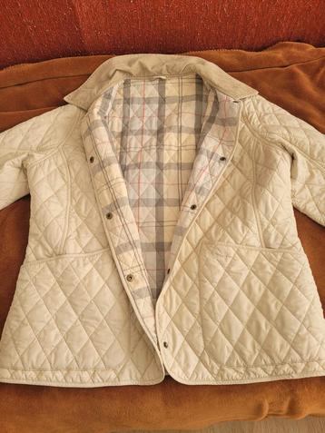 Barbour Quilted Jas Crème Maat 46 beschikbaar voor biedingen