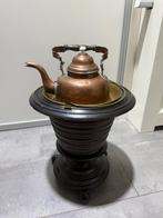 Antiek koperen ketel en bijbehorende rechaud, Antiek en Kunst, Ophalen