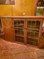 Oude kast met glas in lood, Ophalen of Verzenden