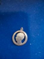 Zilveren Wilhelmina Gulden Hanger, Met hanger, Gebruikt, Ophalen of Verzenden, Zilver