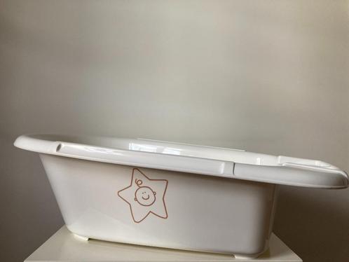 Crèmekleurig babybadje met cognackleurige opdruk, Kinderen en Baby's, Badjes en Verzorging, Zo goed als nieuw, Badje, Overige merken