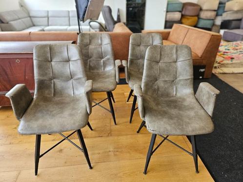 Eetkamer stoelen Microvezel- 4 voor €20, Huis en Inrichting, Stoelen, Gebruikt, Vijf, Zes of meer stoelen, Ophalen of Verzenden