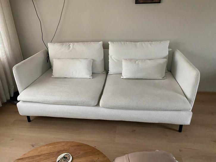 IKEA Söderhamn Bank - Comfortabel Stijlvol met boucle stof, Huis en Inrichting, Banken | Bankstellen, Gebruikt, Rechte bank, Tweepersoons