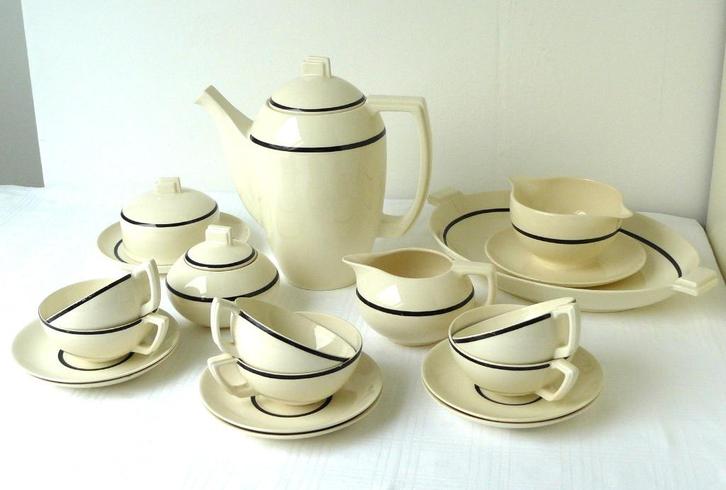 Edmond Bellefroid:  Koffie en ontbijtservies Hannie uit 1932, Antiek en Kunst, Antiek | Servies compleet, Ophalen of Verzenden