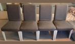 stoelen netjes met verwisselbare hoezen leuk & handig (ikea), Vier, Gebruikt, Wasbare & verwisselbare hoezen leuk & handig, Hout