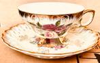 Vintage Frans Theekopje en Schotel Lusterware, Ophalen of Verzenden