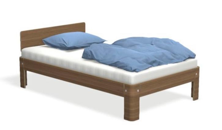 Showroom Auping Auronde 120x200 Walnut 2M Elektrisch Elysium, Huis en Inrichting, Slaapkamer | Bedden, Zo goed als nieuw, Twijfelaar