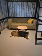 Ferm living stalen mand met houten blad 50 cm doorsnee, Ophalen, Rond, Riet