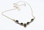 zilveren ketting met Onyx, Ophalen of Verzenden, Nieuw, Zwart, Zilver