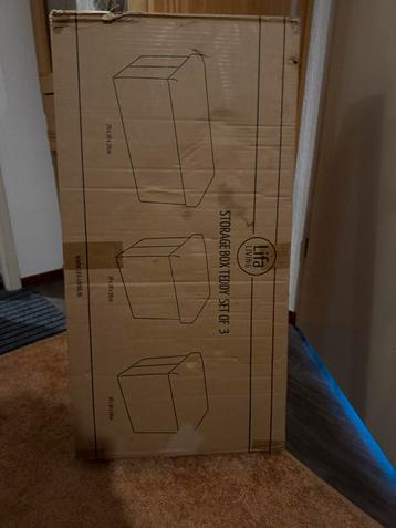 Opbergdozen Teddy Set van 3 - Nieuw in doos! beschikbaar voor biedingen