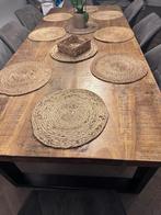 De Bommel eettafel van mangohout met metalen poten, Huis en Inrichting, Tafels | Eettafels, Ophalen, 100 tot 150 cm, Zo goed als nieuw