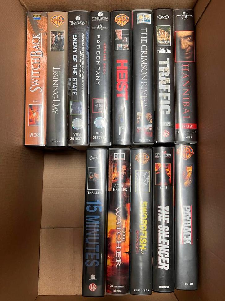 VHS Videobanden - Diverse Films Collectie, Cd's en Dvd's, VHS | Film, Gebruikt, Actie en Avontuur, Vanaf 16 jaar, Ophalen
