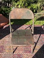 Vintage Metalen Klapstoel, Huis en Inrichting, Stoelen, Ophalen, Gebruikt, Overige kleuren, Metaal