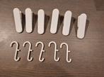 Set van witte klemmen en haken ikea skadis, Ophalen of Verzenden, Gebruikt, Overige typen