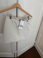 Zara beige broekrok, ecru broekje met overslag, mini rok, S, Kleding | Dames, Nieuw, Ophalen of Verzenden, Maat 36 (S), Boven de knie