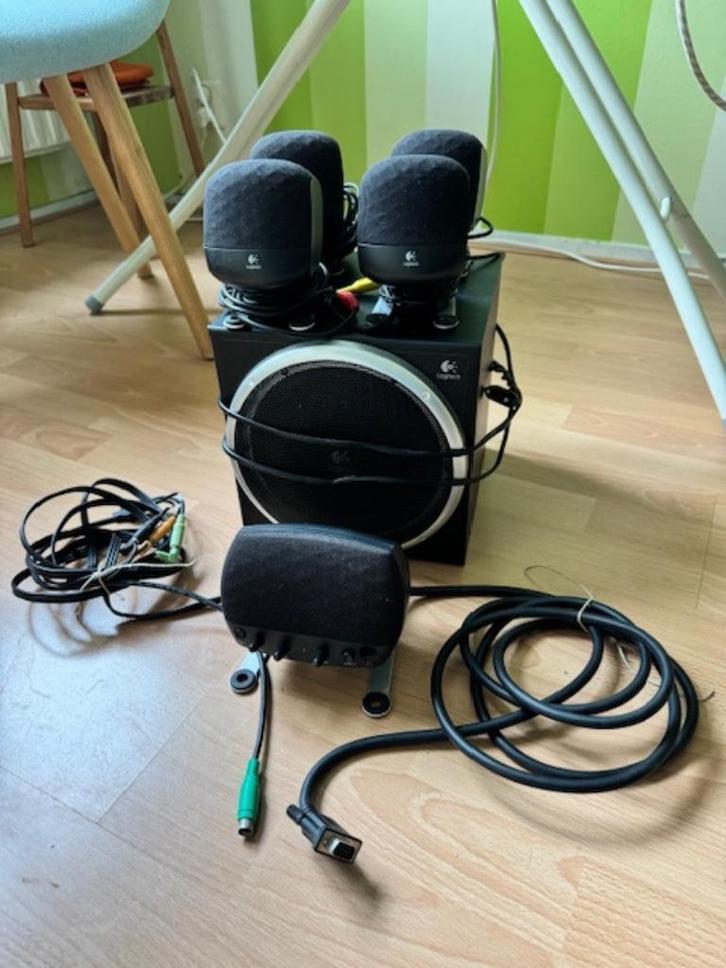Logitech Z640 5.1 computer speakerset, Computers en Software, Pc speakers, Gebruikt, Audiokanaal 5.1, Ophalen of Verzenden