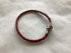 Pandora rood leren armband d1, Verzenden, Nieuw, Rood, Leer