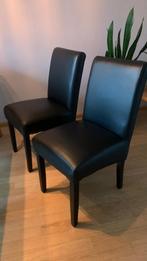 6 zwarte eettafel stoelen, Ophalen, Kunststof, Gebruikt, Zwart