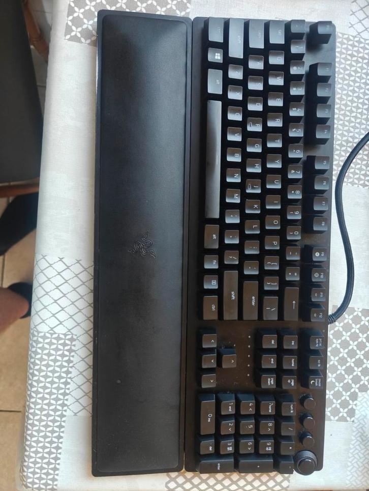 Razer Huntsman Elite - Purple Switches, Computers en Software, Toetsenborden, Gebruikt, Qwerty, Bedraad, Gaming toetsenbord, Multimediatoetsen