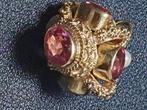 Zeer zeldzame antieke hanger 18 kr 750 vol met edelstenen, Antiek en Kunst, Antiek | Goud en Zilver, Ophalen of Verzenden, Goud