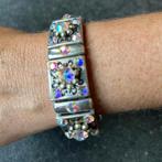 Vintage Strass Armband, Ophalen of Verzenden, Zo goed als nieuw, Zilver, Met strass