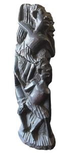 Afrikaanse levensboom ebben hout makonde h 26 cm 0209, Ophalen of Verzenden