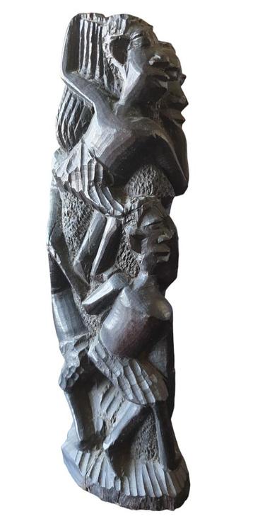 Afrikaanse levensboom ebben hout makonde h 26 cm 0209 beschikbaar voor biedingen