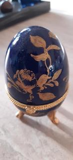 Ei Limoge N Blauw met Gouden Details, Ophalen of Verzenden