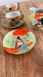 Vintage Chinees Theeservies met Geisha Motief, Antiek en Kunst, Ophalen