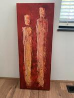 Abstract Schilderij - Twee Figuren, Ophalen