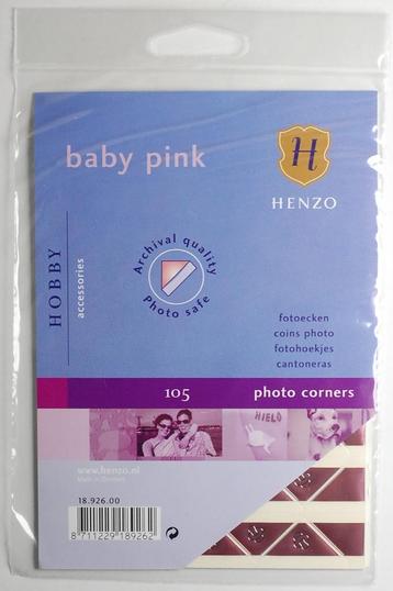 Henzo baby pink fotohoekjes roze