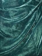 Groene fluwelen jurk, Hobby en Vrije tijd, Stoffen en Lappen, Ophalen of Verzenden, Zo goed als nieuw, Ribstof, 30 tot 120 cm