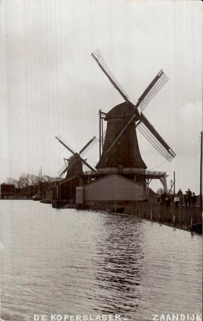 Zaandijk - De Koperslager - Molens, Verzamelen, Ansichtkaarten | Nederland, Ongelopen, Noord-Holland, Voor 1920, Ophalen of Verzenden