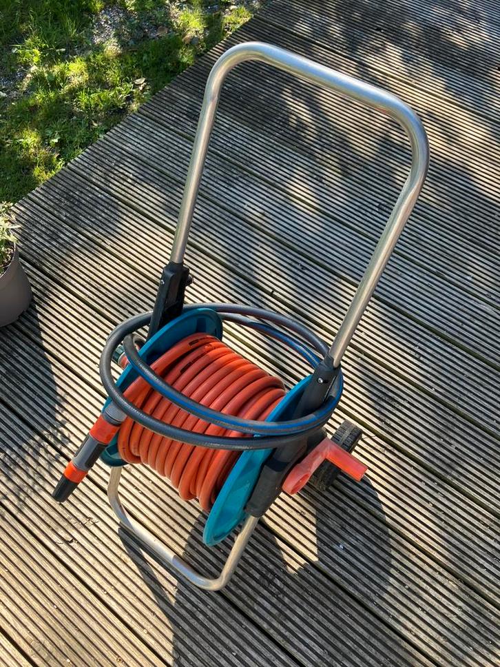 Gardena tuinslang haspel 20 meter, Tuin en Terras, Tuinslangen, Gebruikt, Tuinslang, Ophalen