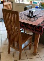 Set van 4 eetkamer-stoelen, eiken hout, Ophalen, Zo goed als nieuw, 4 tot 6 stoelen