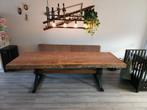 Prachtige Boomstamtafel, boomstam, massief hout, designpoot, Ophalen, 100 tot 150 cm, 200 cm of meer, Zo goed als nieuw