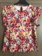 Flower top volant blouse multi color L roze NIEUW, Maat 38/40 (M), Ophalen of Verzenden, Zo goed als nieuw, Roze
