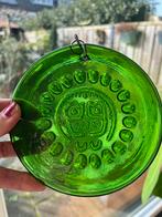 Vintage Zweeds Raamhanger-Suncatcher Dik Groen Glas Relief, Antiek en Kunst, Antiek | Glas en Kristal, Ophalen of Verzenden