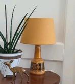 vintage tafellamp oker keramiek lamp West Germany lampje, Ophalen of Verzenden, Gebruikt, Minder dan 50 cm