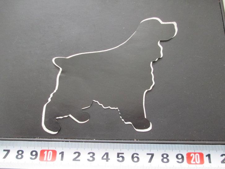 sticker Hond  Cocker Spaniël zwart, Verzamelen, Stickers, Zo goed als nieuw, Ophalen