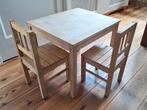 Houten kindertafel met 2 stoeltjes, Ikea, Kinderen en Baby's, Kinderkamer | Tafels en Stoelen, Ophalen, Zo goed als nieuw, Tafel(s) en Stoel(en)