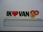 sticker oud BLOEMEN Liefde peace love vrede flowerpower, Verzenden, Zo goed als nieuw, Bedrijf of Vereniging