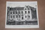 2 antieke gravures - Oude Gymnasium Amsterdam - 1885 !!, Antiek en Kunst, Ophalen of Verzenden