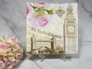 Paw knutsel servetten - Londen Big Ben - nr 267 decoupage  beschikbaar voor biedingen