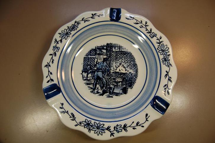 Vintage asbak Delfts Blauw Machinefabriek Lamers Tegelen., Antiek en Kunst, Antiek | Porselein, Ophalen of Verzenden