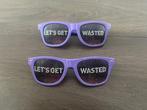 Let's Get Wasted Festival zonnebril, Sieraden, Tassen en Uiterlijk, Ophalen of Verzenden, Zo goed als nieuw, Zonnebril, Overige merken